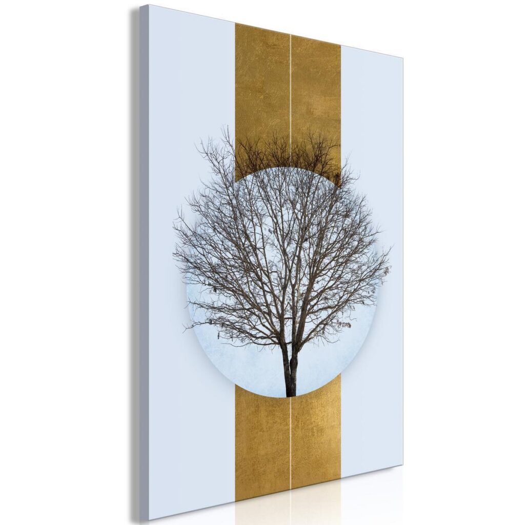 Schilderij - Circle of Nature (1-part) - Tree Branches in Round Composition - Afbeelding 2