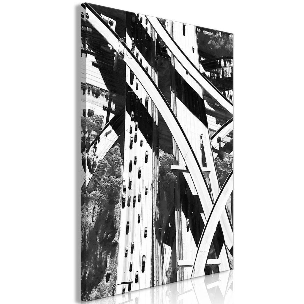 Schilderij - City Geometry (1 Part) Vertical - Afbeelding 2