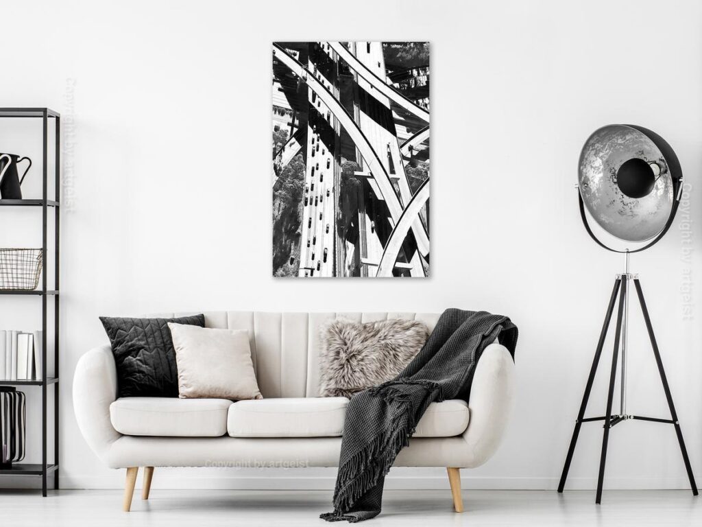 Schilderij - City Geometry (1 Part) Vertical