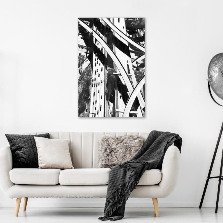 Schilderij - City Geometry (1 Part) Vertical