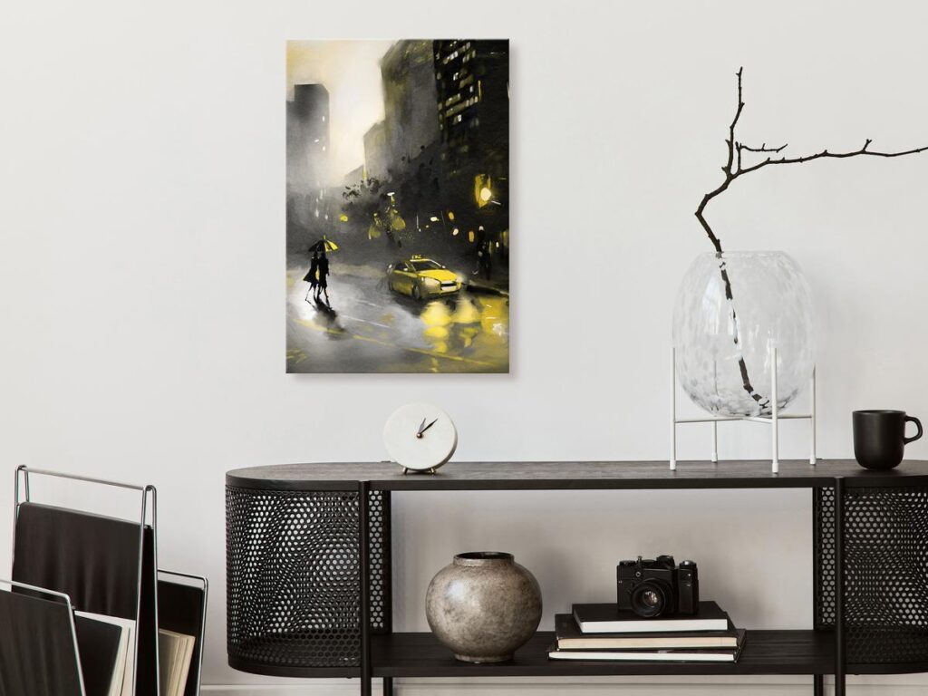 Schilderij - City Glow (1 Part) Vertical