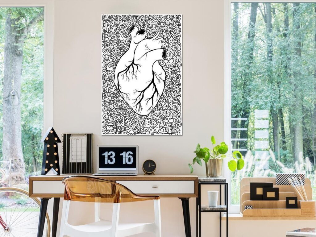 Schilderij - Clean Heart (1 Part) Vertical