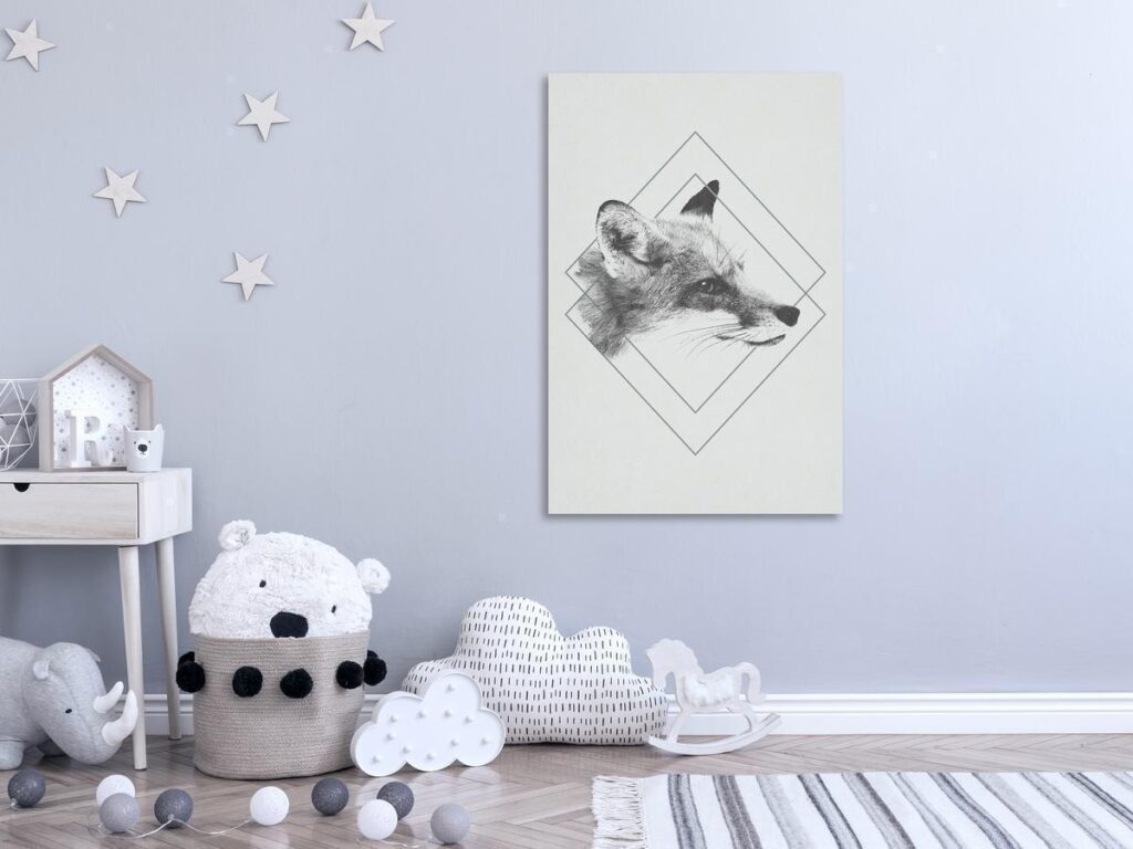 Schilderij - Clever Fox (1 Part) Vertical