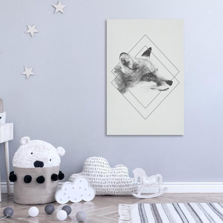 Schilderij - Clever Fox (1 Part) Vertical