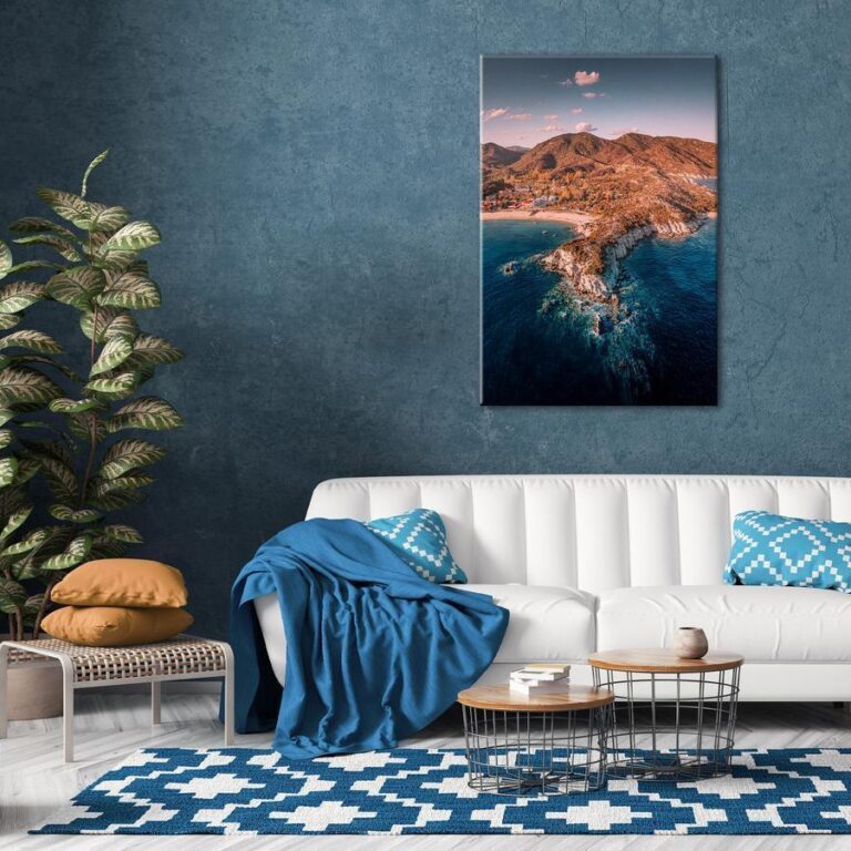 Schilderij - Cliff in Kalamitsi (1 Part) Vertical