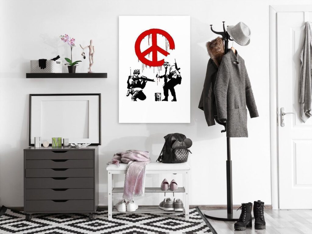Schilderij - Cnd Soldiers (1 Part) Vertical