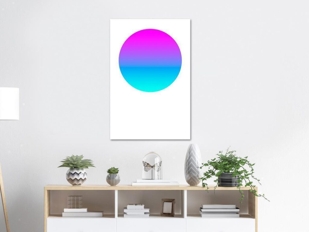 Schilderij - Colourful Circle (1 Part) Vertical
