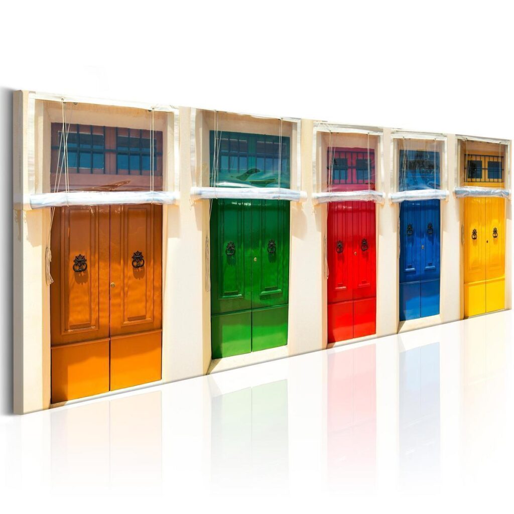 Schilderij - Colourful Doors - Afbeelding 2