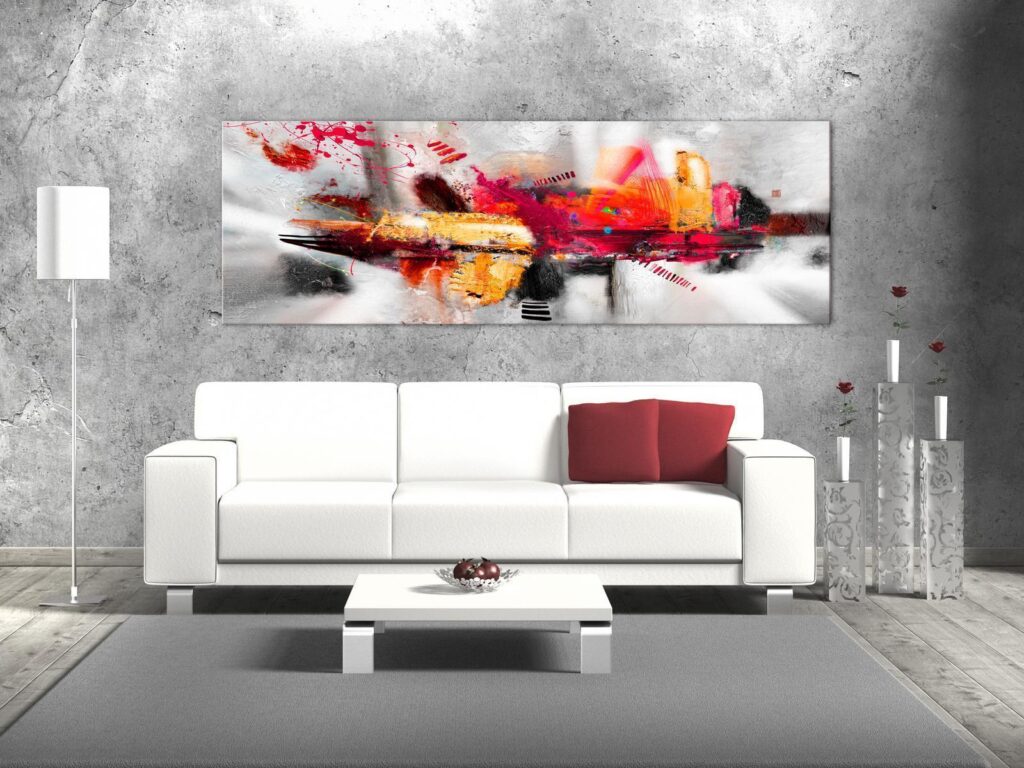 Schilderij - Colourful Installation (1 Part) Narrow