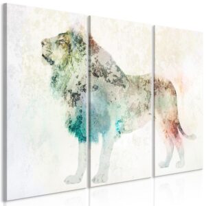 Schilderij - Colourful King (3 Parts)