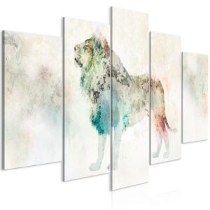 Schilderij - Colourful King (5 Parts) Wide