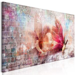 Schilderij - Colourful Magnolias (1 Part) Narrow