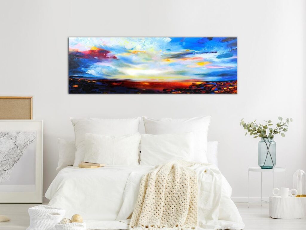 Schilderij - Colourful Sky (1 Part) Narrow