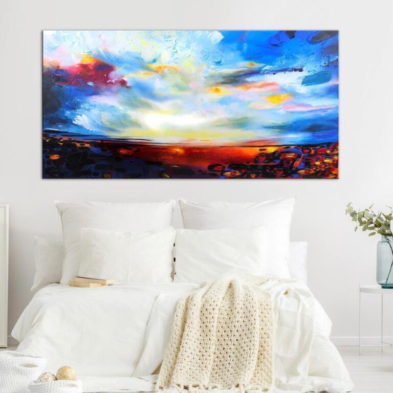 Schilderij - Colourful Sky (1 Part) Wide