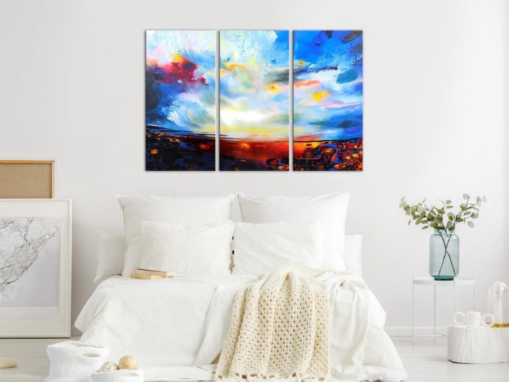 Schilderij - Colourful Sky (3 Parts) - Afbeelding 2