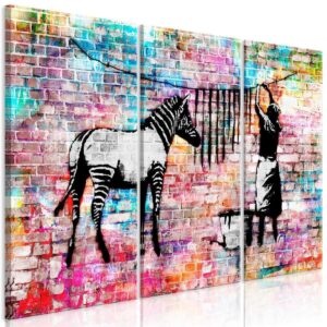Schilderij - Colourful Washing (3 Parts)