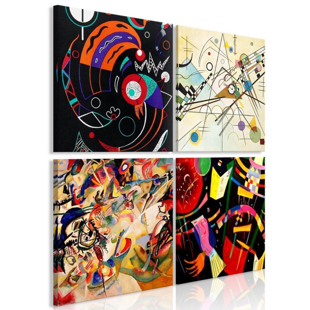 Schilderij - Colours Dance (4 Parts) - Afbeelding 2