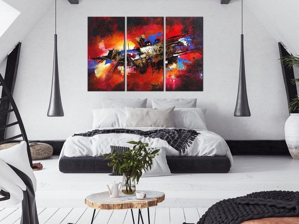 Schilderij - Colours of Childhood (3 Parts)