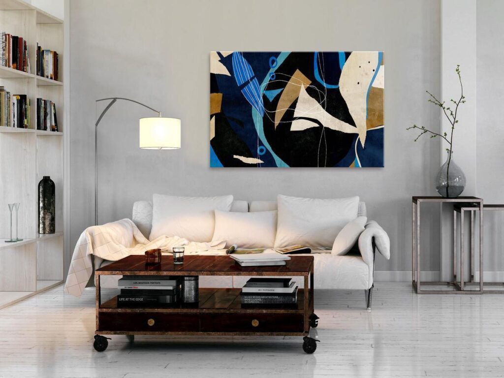 Schilderij - Configuration of Abstraction (1 Part) Wide