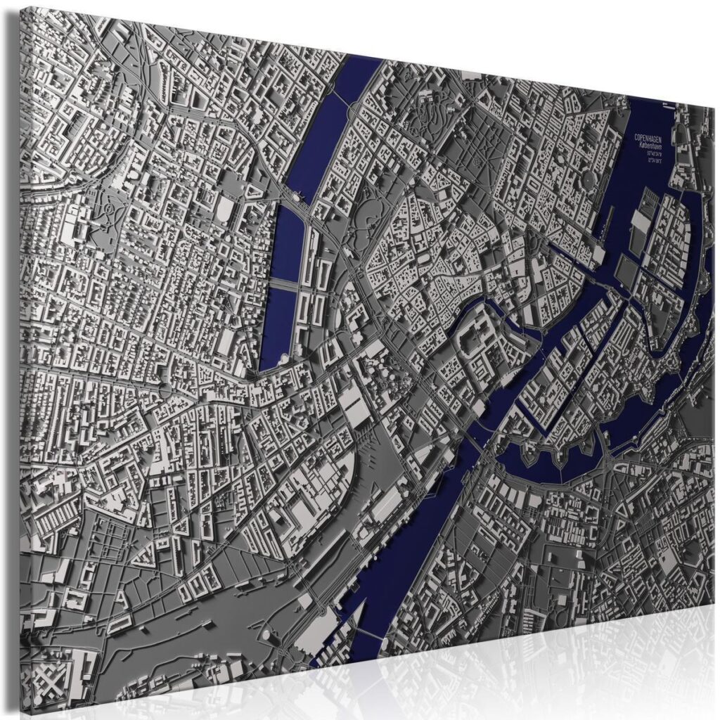 Schilderij - Copenhagen Center (1 Part) Wide - Afbeelding 2