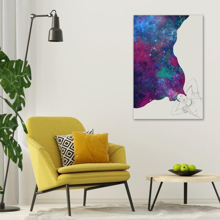 Schilderij - Cosmic Dreams (1 Part) Vertical