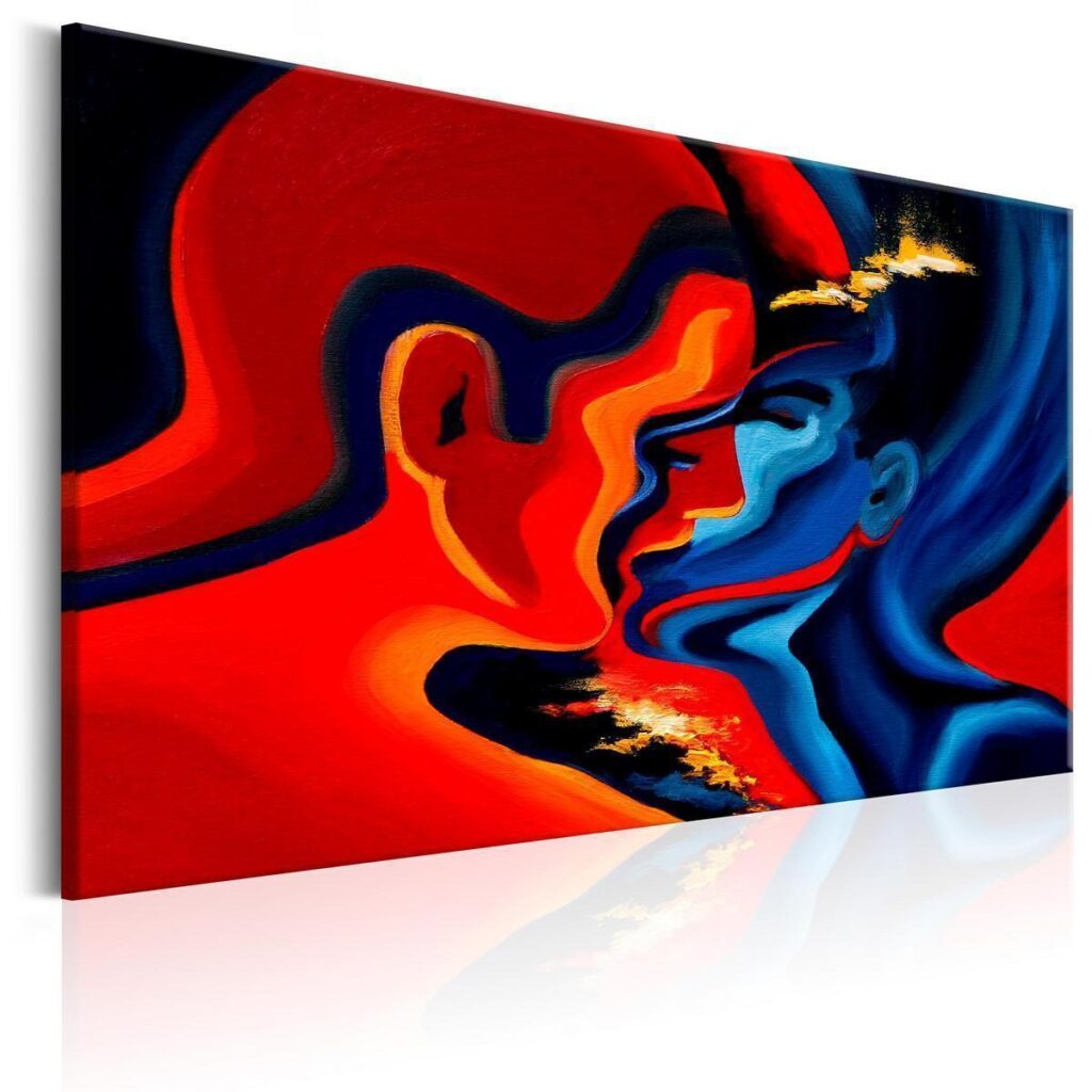 Schilderij - Cosmic Kiss - Afbeelding 2
