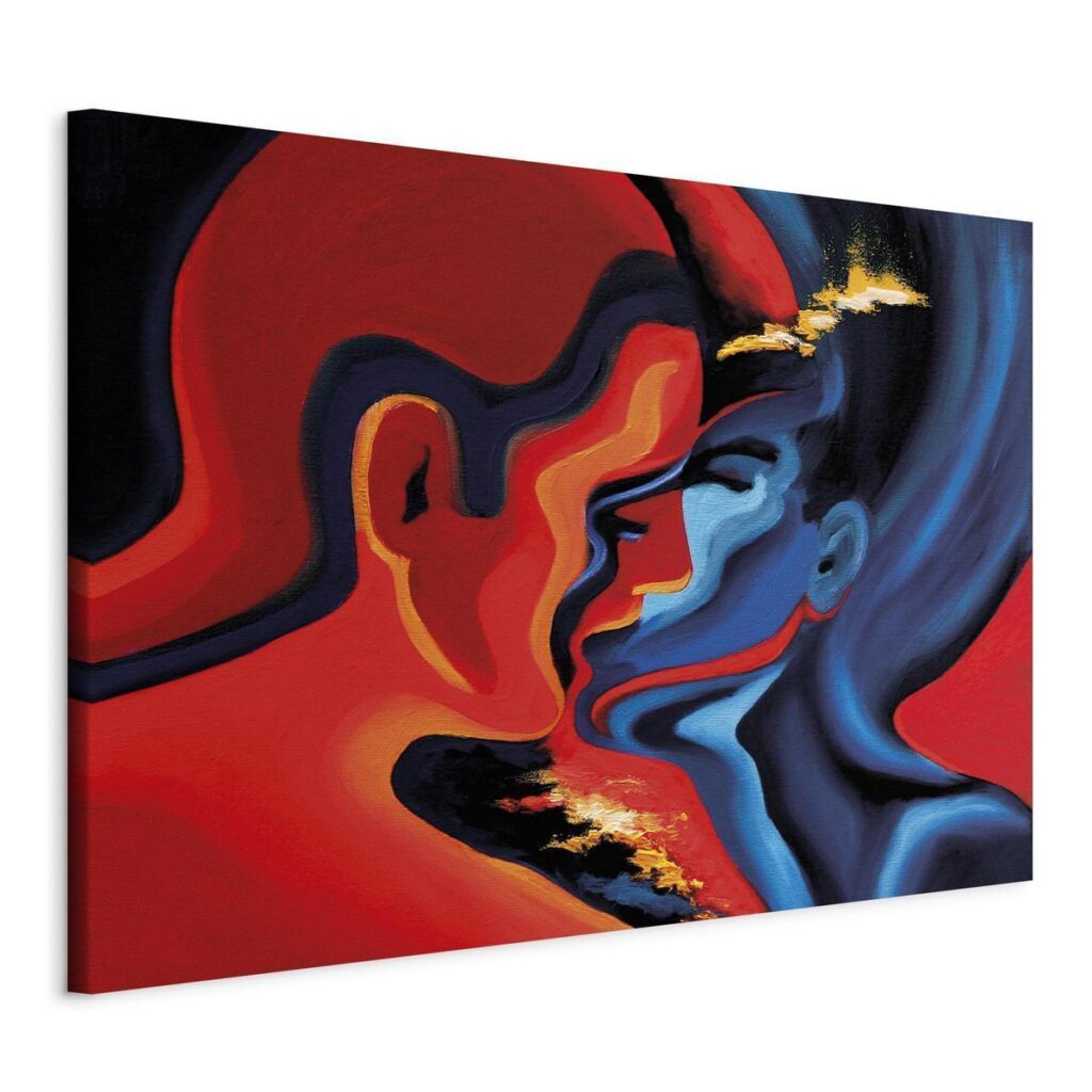 Schilderij - Cosmic Kiss - Afbeelding 3