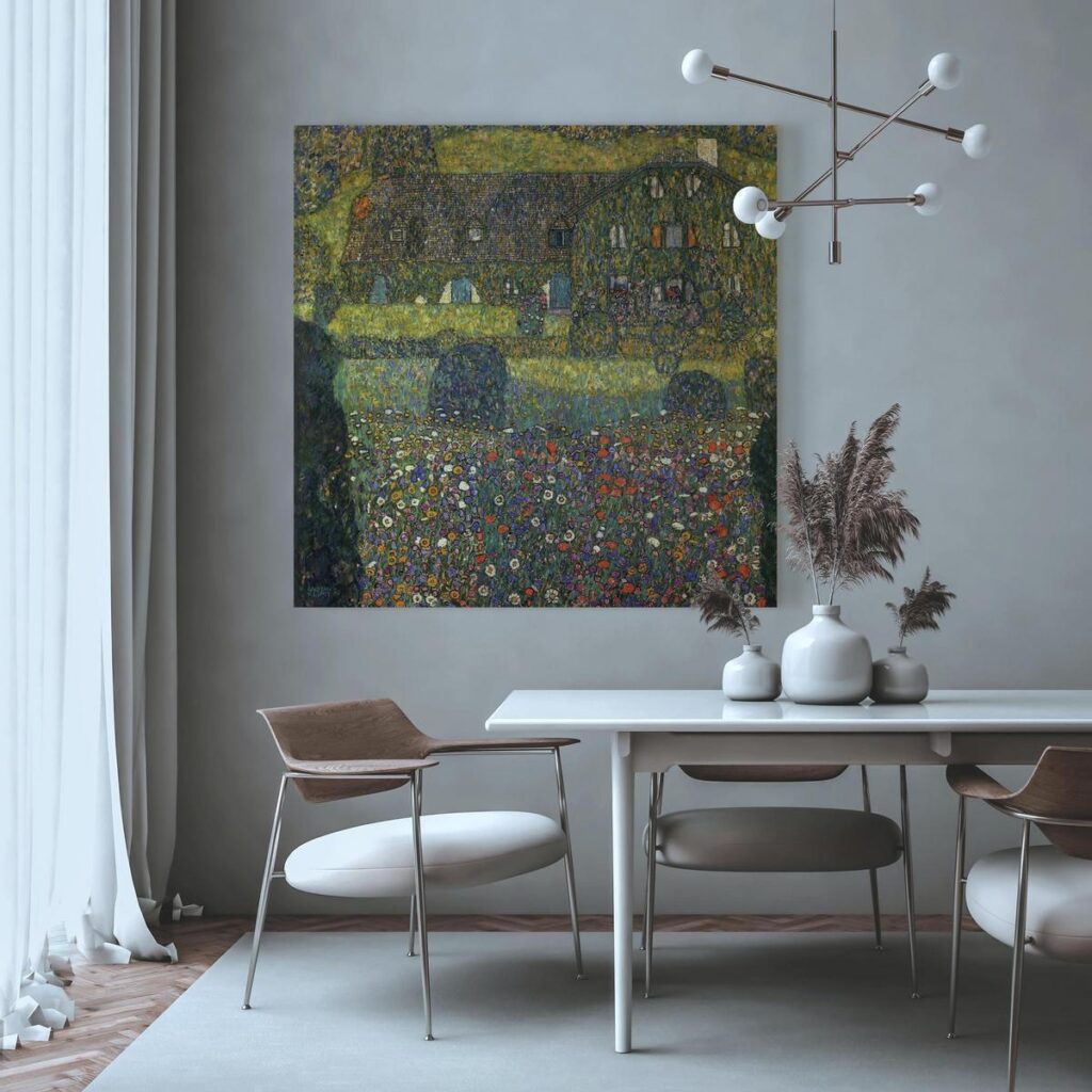 Schilderij - Country House on the Attersee Lake - Afbeelding 2