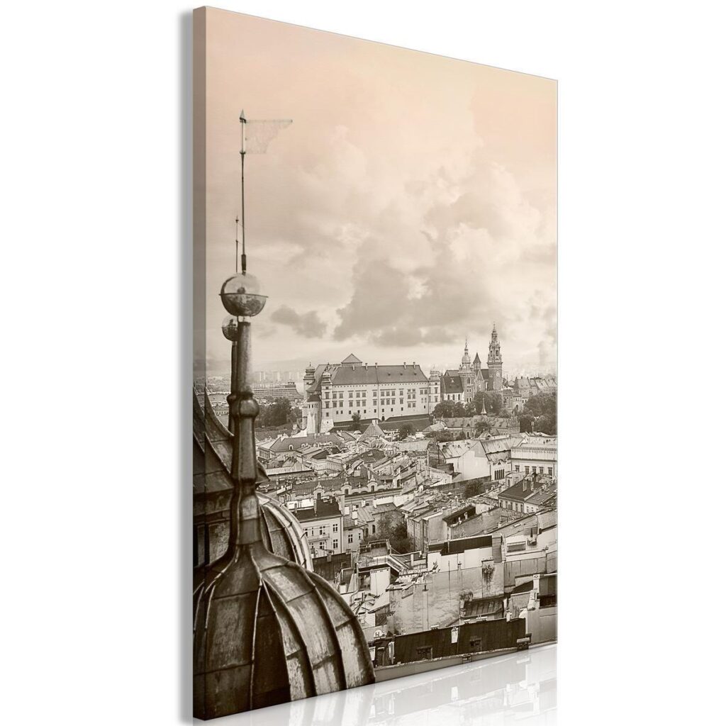 Schilderij - Cracow: Royal Castle (1 Part) Vertical - Afbeelding 2