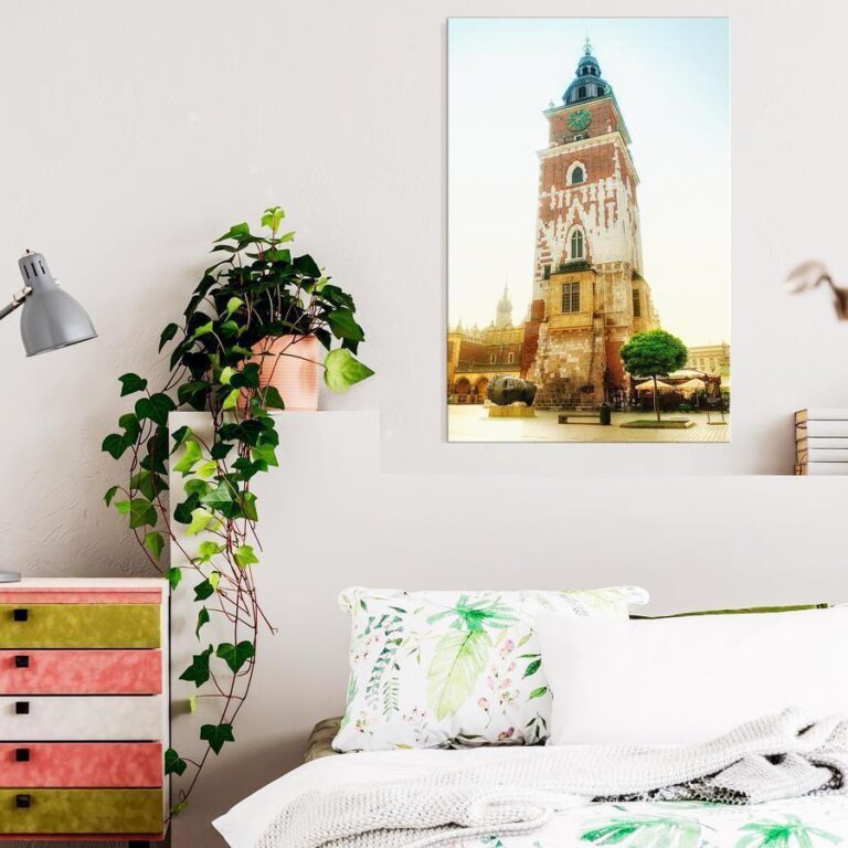 Schilderij - Cracow: Town Hall (1 Part) Vertical
