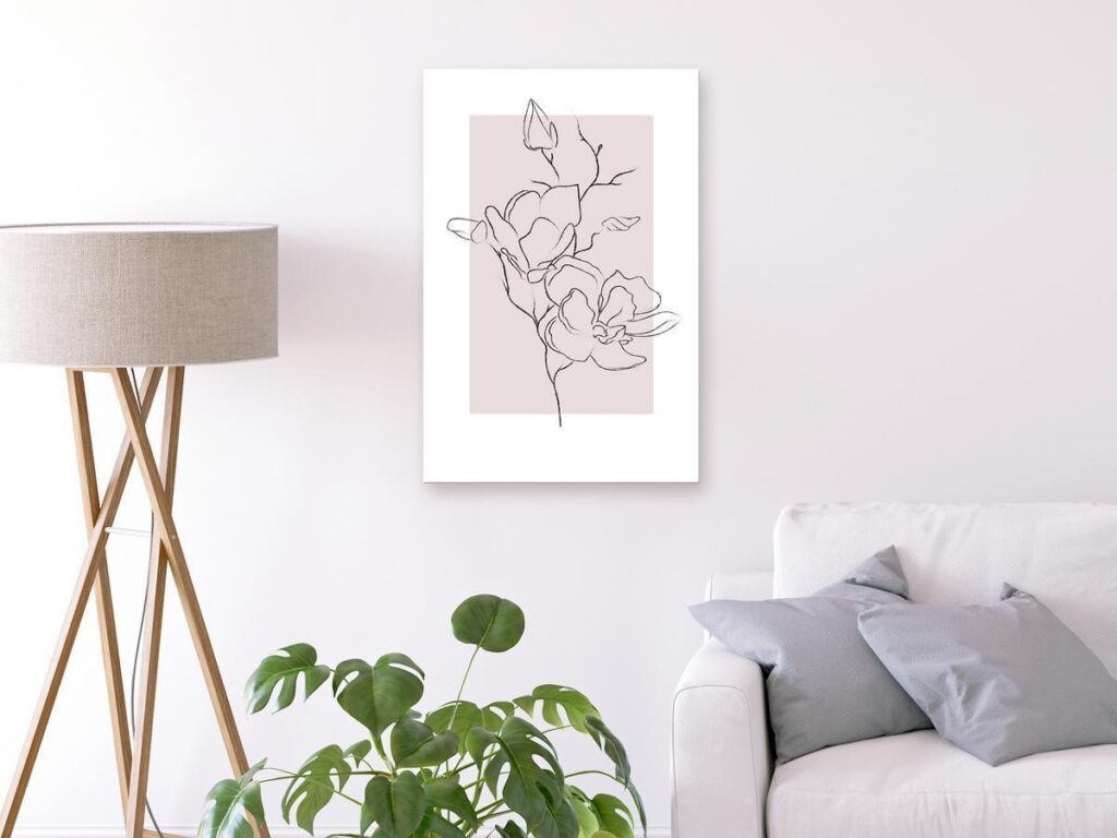 Schilderij - Creamy Magnolia (1 Part) Vertical
