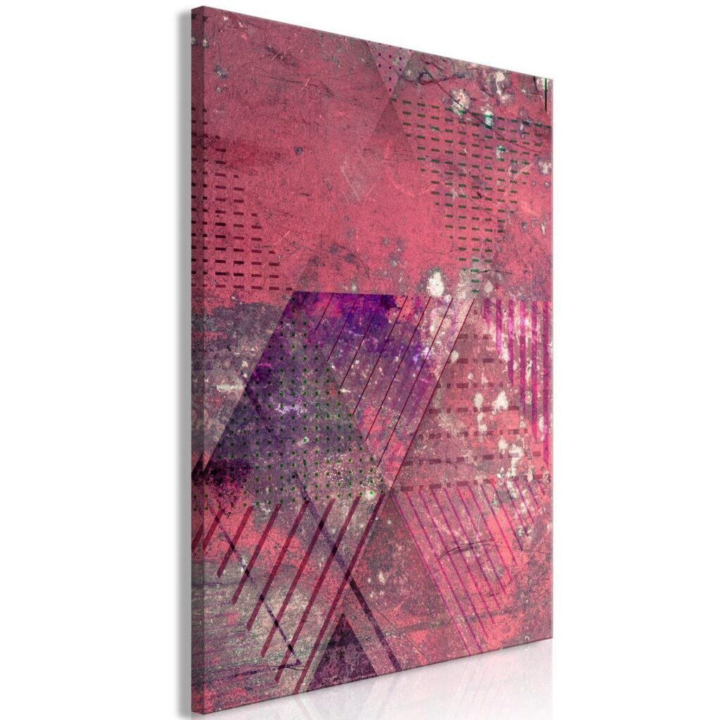 Schilderij - Crimson Abstraction (1 Part) Vertical - Afbeelding 2