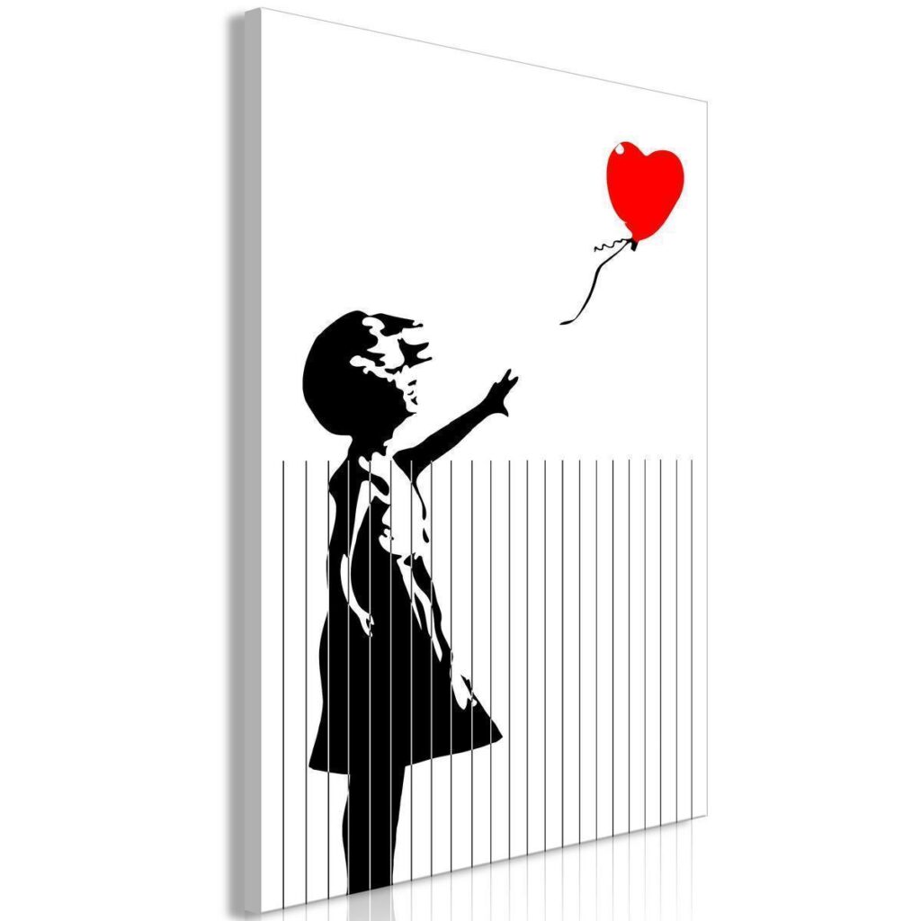 Schilderij - Cut Banksy (1 Part) Vertical - Afbeelding 2