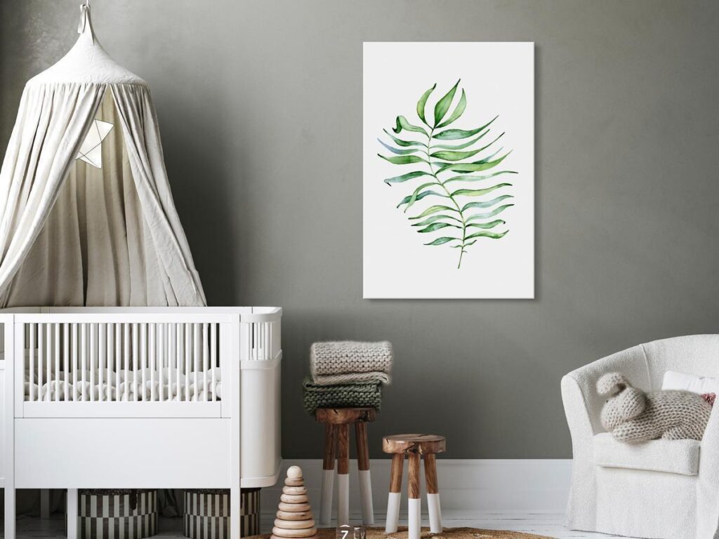 Schilderij - Dancing Leaf (1 Part) Vertical