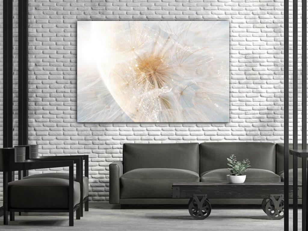 Schilderij - Dandelion in the Sun (1 Part) Wide - Afbeelding 2