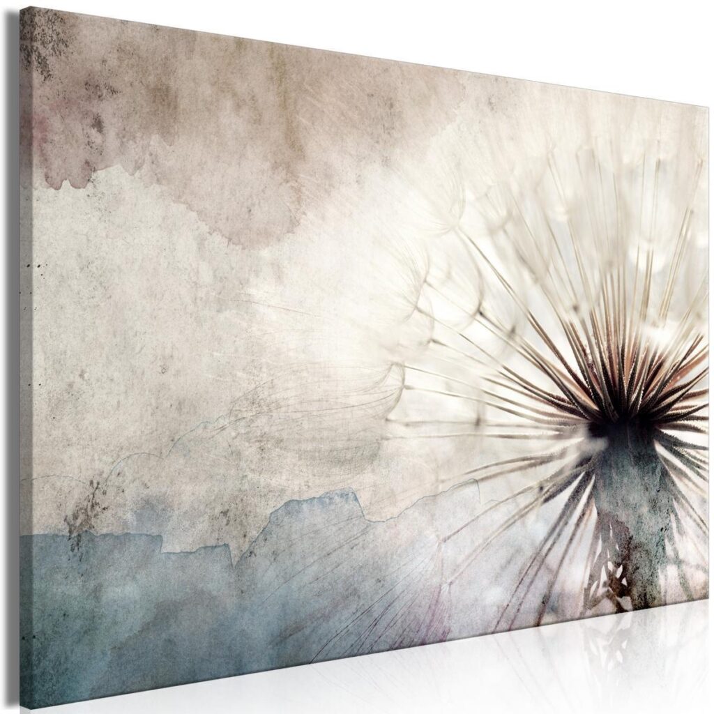 Schilderij - Dandelions in the Clouds (1 Part) Wide
