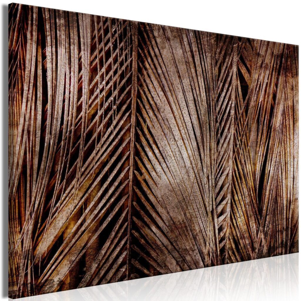 Schilderij - Dark Palms (1 Part) Wide - Afbeelding 2