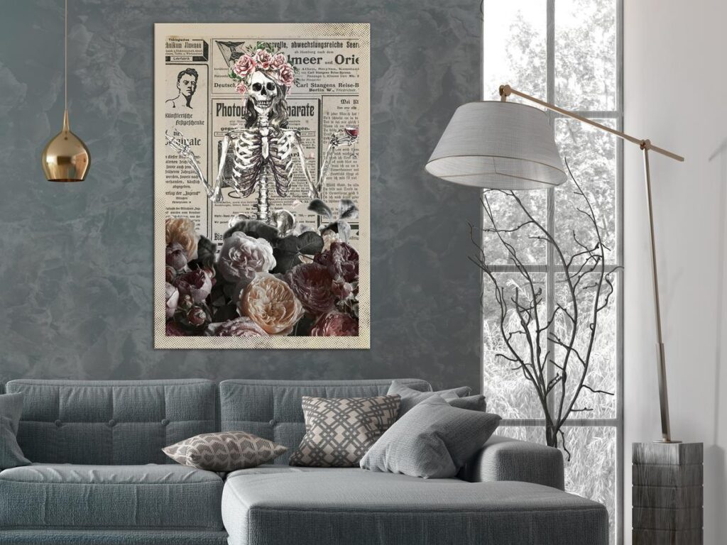 Schilderij - Death and Wine (1 Part) Vertical