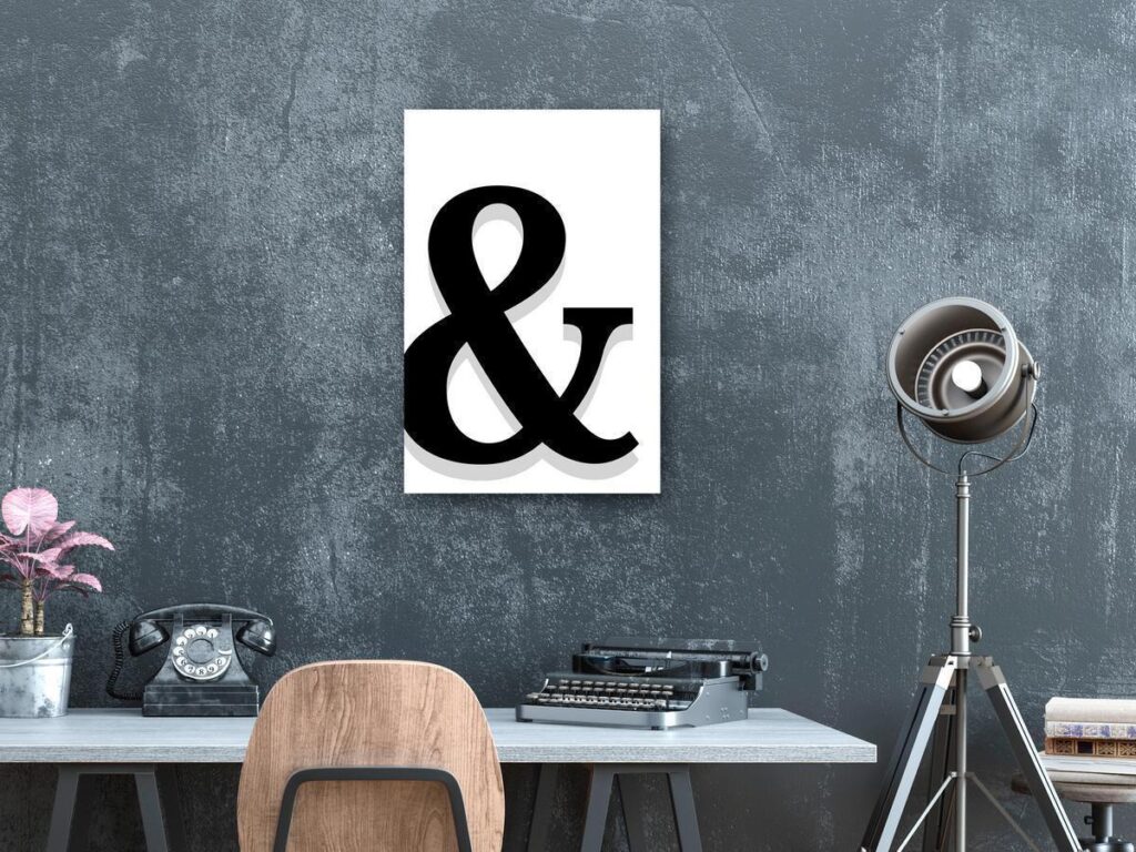 Schilderij - Decorative Letter (1 Part) Vertical