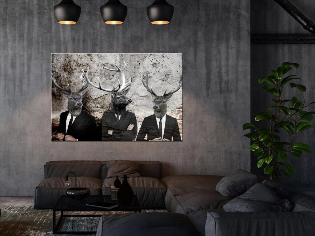 Schilderij - Deer in Suits - Afbeelding 2
