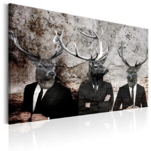 Schilderij - Deer in Suits