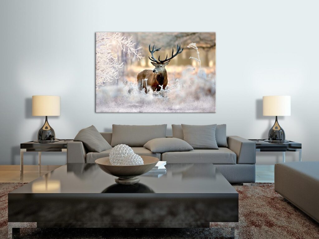 Schilderij - Deer in the Cold - Afbeelding 2