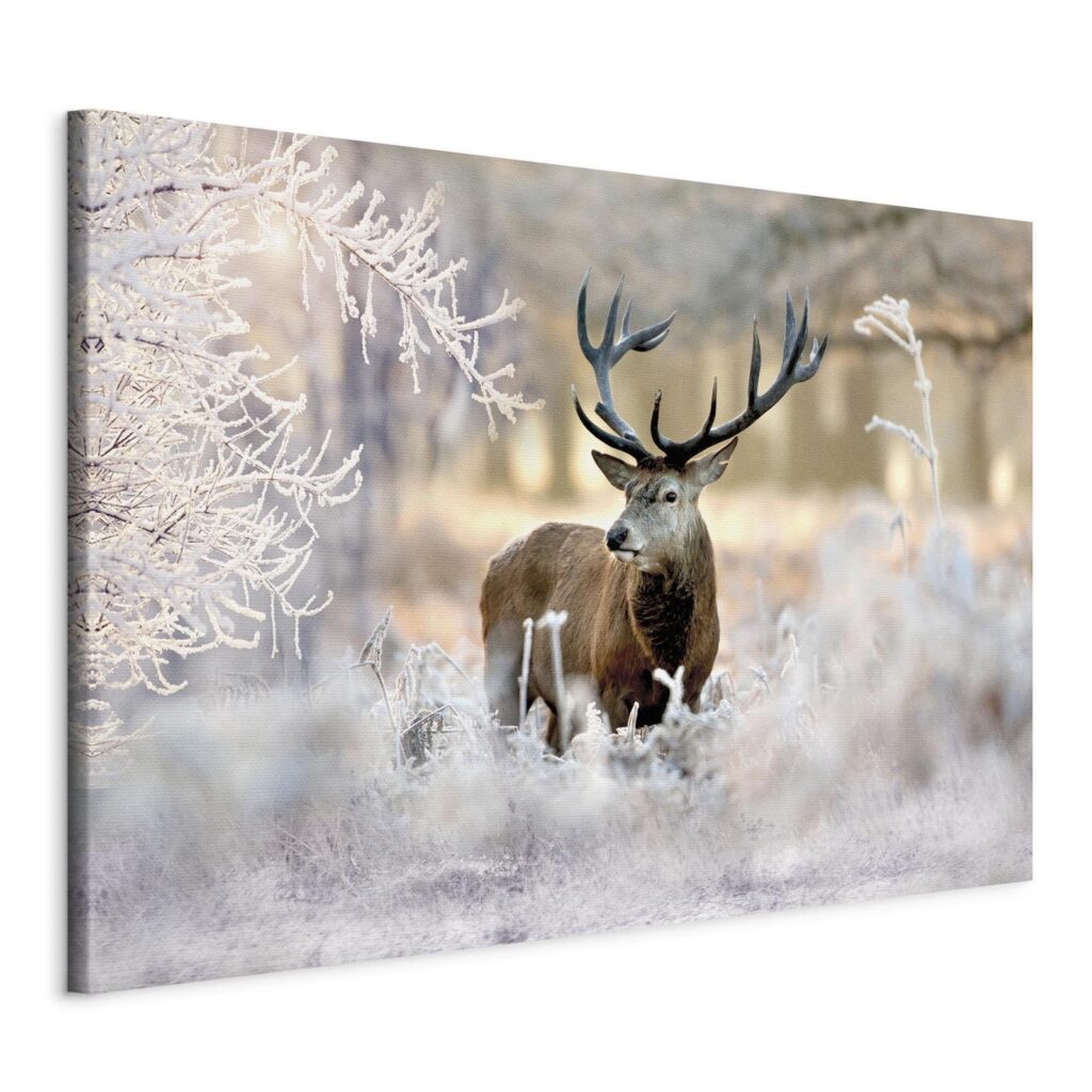 Schilderij - Deer in the Cold - Afbeelding 3