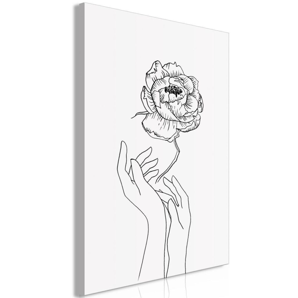 Schilderij - Delicate Flower (1 Part) Vertical - Afbeelding 2