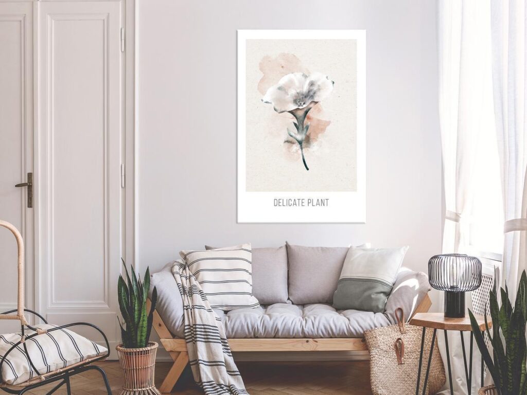 Schilderij - Delicate Plant (1 Part) Vertical - Afbeelding 2