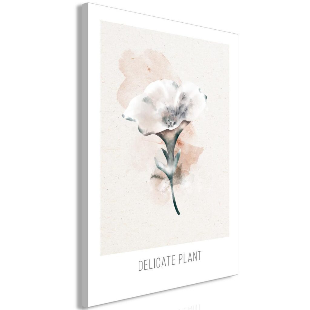 Schilderij - Delicate Plant (1 Part) Vertical