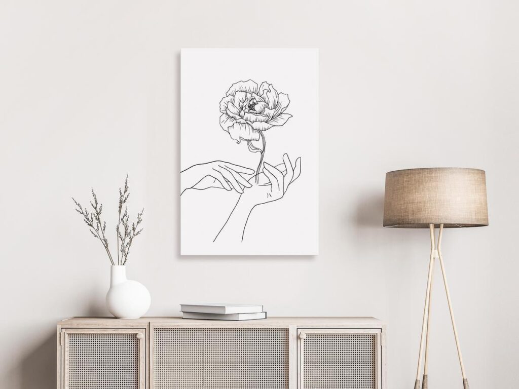 Schilderij - Delicate Touch (1 Part) Vertical