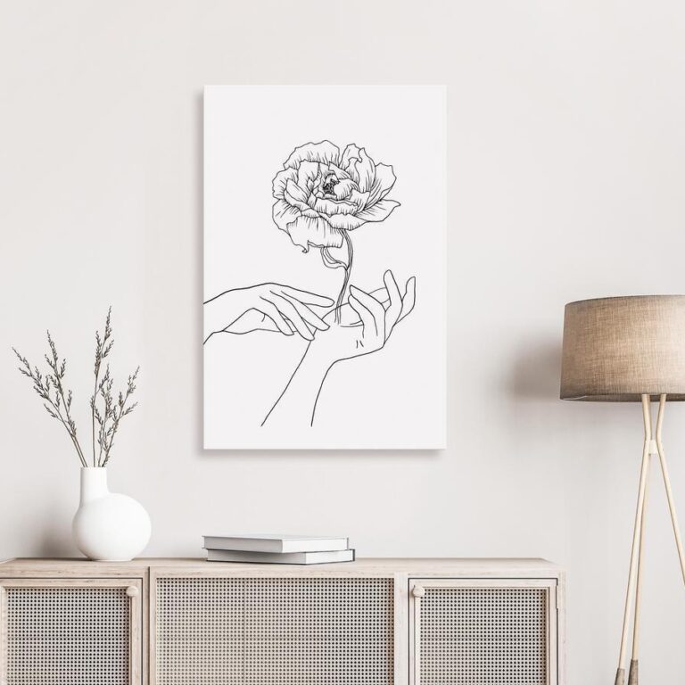 Schilderij - Delicate Touch (1 Part) Vertical