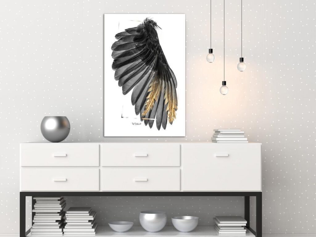 Schilderij - Devil's Wing (1 Part) Vertical