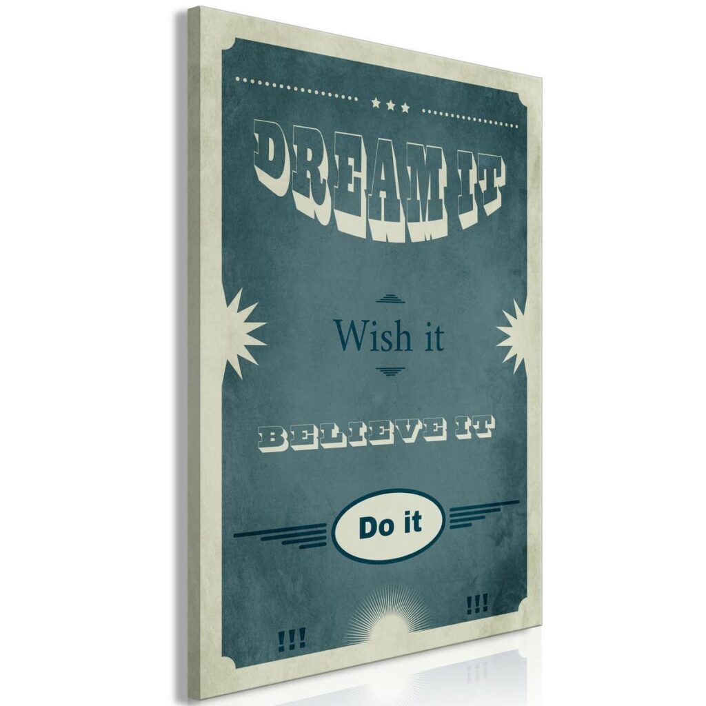 Schilderij - Do It (1 Part) Vertical - Afbeelding 2